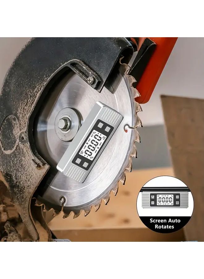 مستوى المنقلة المغناطيسية الرقمية مقياس الميل نطاق 90 درجة شاشة LCD مضاءة خلفياً قطعة واحدة - Image 5